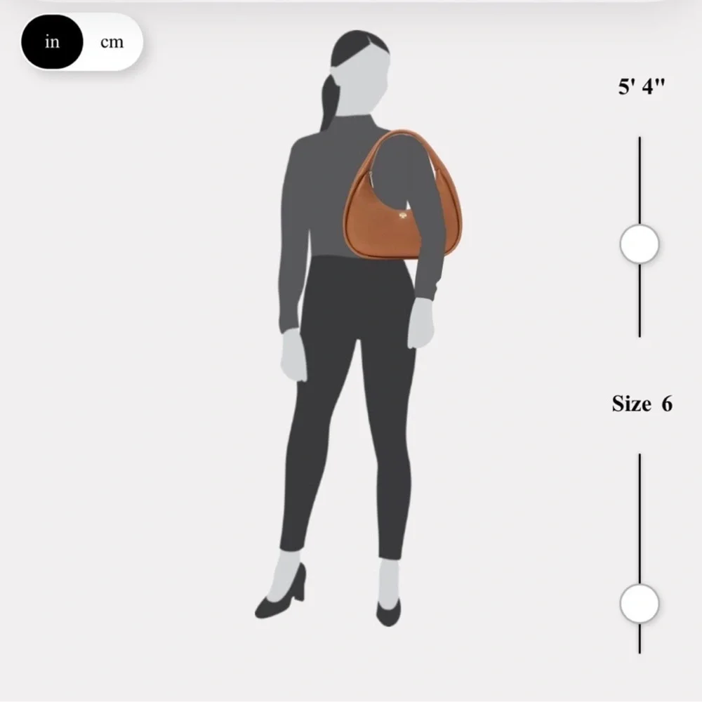 Huge Price Drop! Kate Spade Kayla Crescent Shoulder Bag Warm Gingerbread NWT - Picture 4 of 13